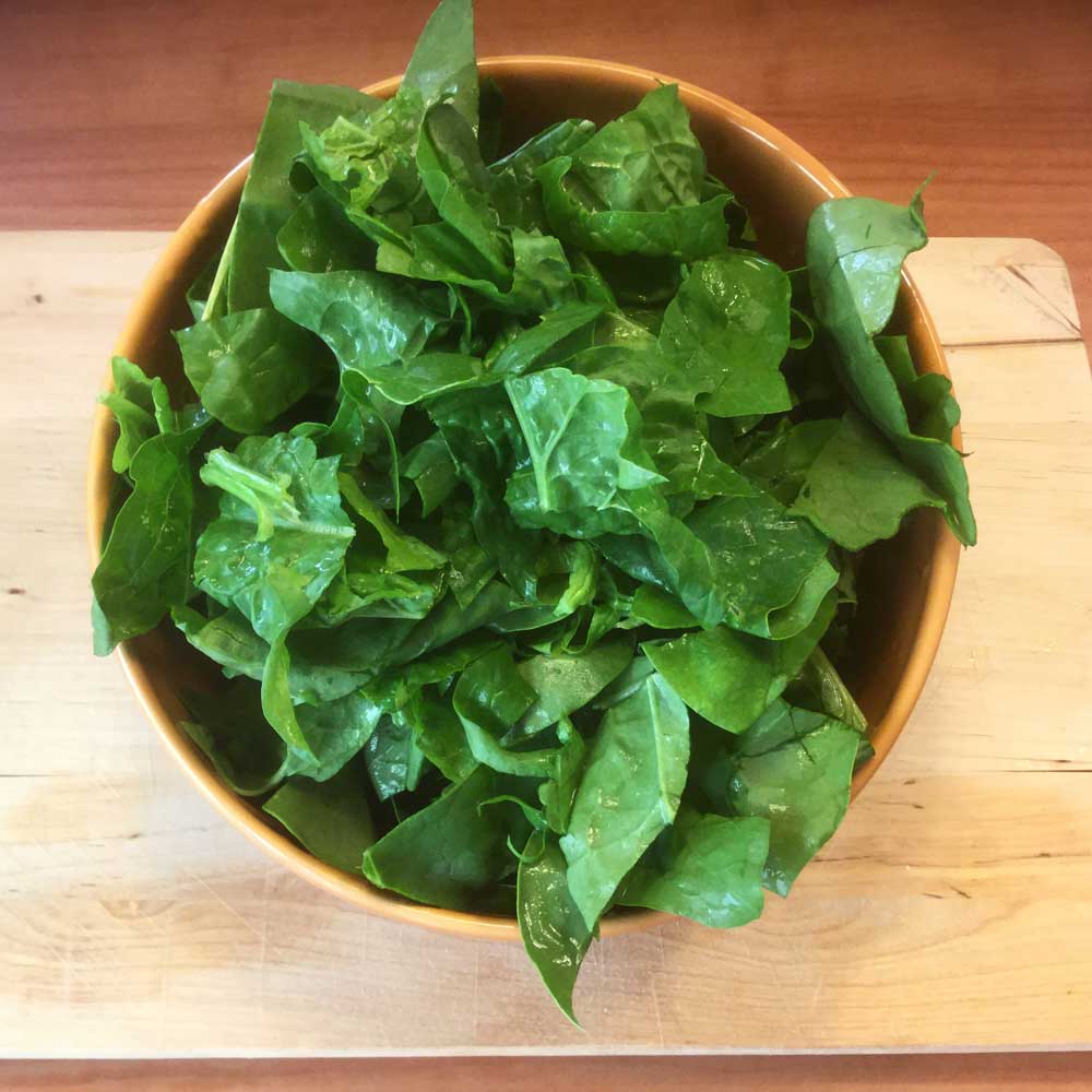 Ingredientes. Crema fría de peras y espinacas.